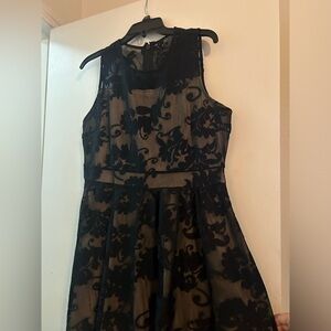 New York & Company black floral dress